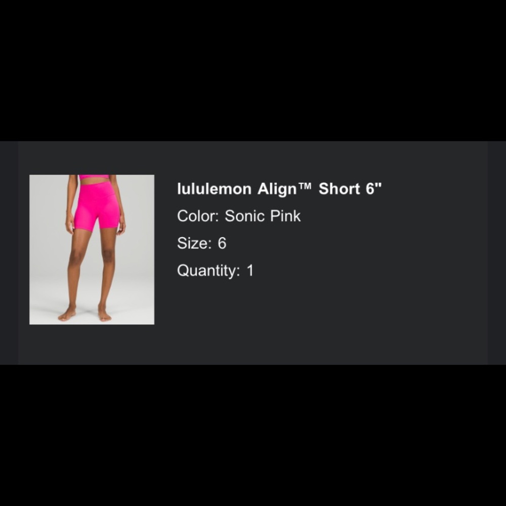 Lululemon 6” align short